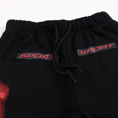 Hellstar Sport Logo Sweatpants 'Black/Red'