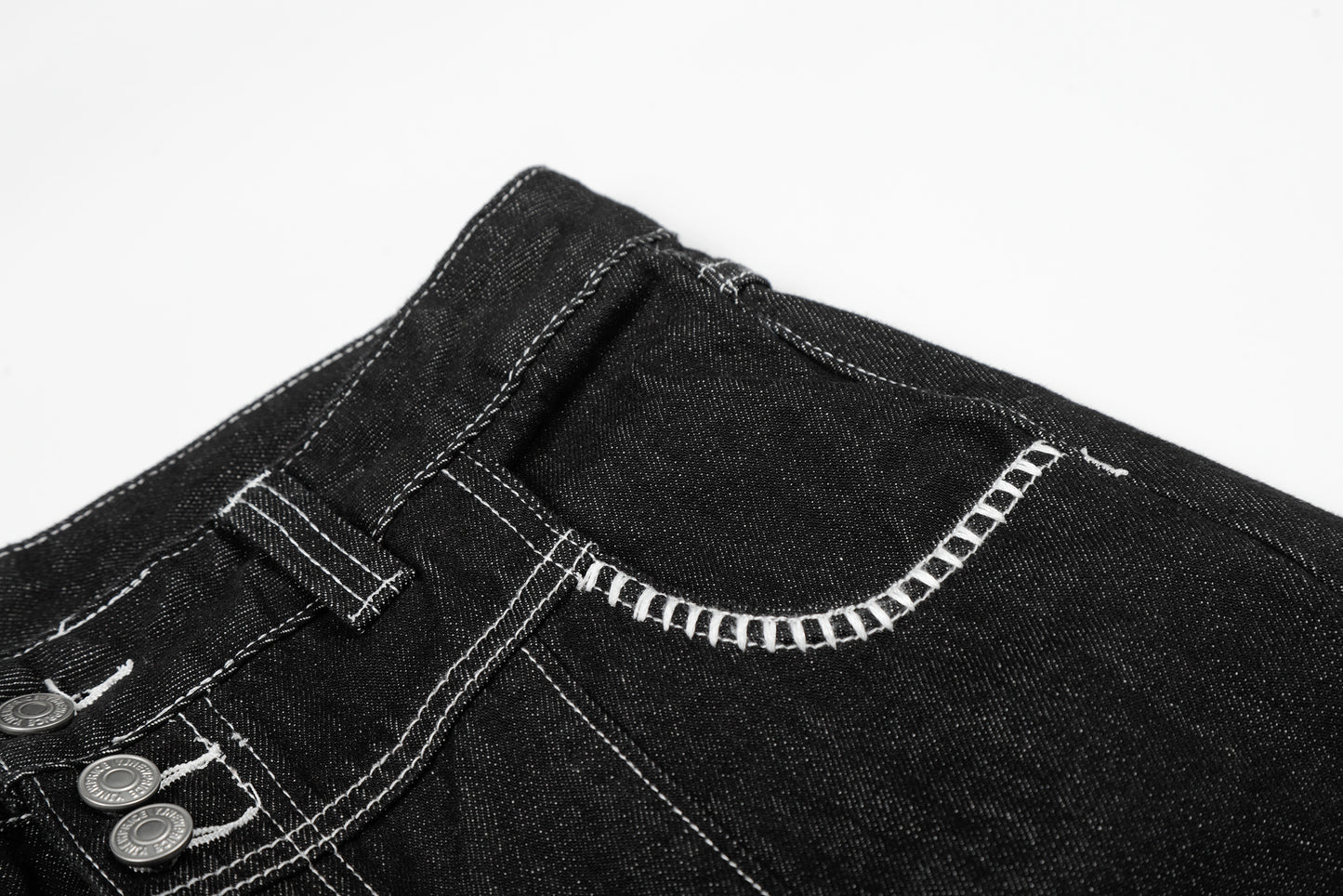 Women's Contrast Stitch 5-Button High Waist Wide Leg Denim Shorts Distressed Bermuda Y2K Streetwear Jean Shorts