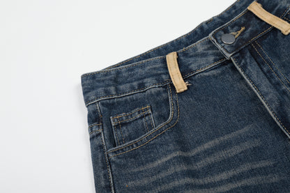 Sorry My Bed Needs Me Patch Wide Leg Barrel Jeans High Waist Washed Vintage Streetwear Denim Pants