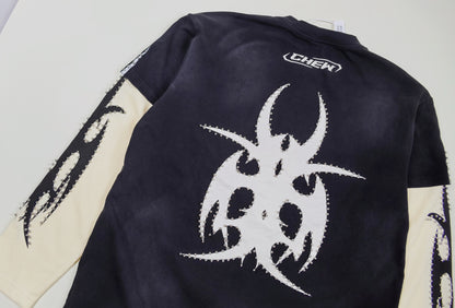 Heavily Washed Double Layer Long Sleeve