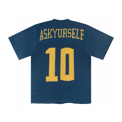 ASKYURSELF Knit Mesh Jersey 10 / Petrol Blue