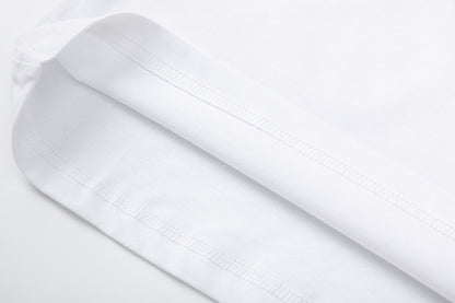 White Brick Graphic Crew Neck T-Shirt, Trap Still Runnin Streetwear Short Sleeve Tee