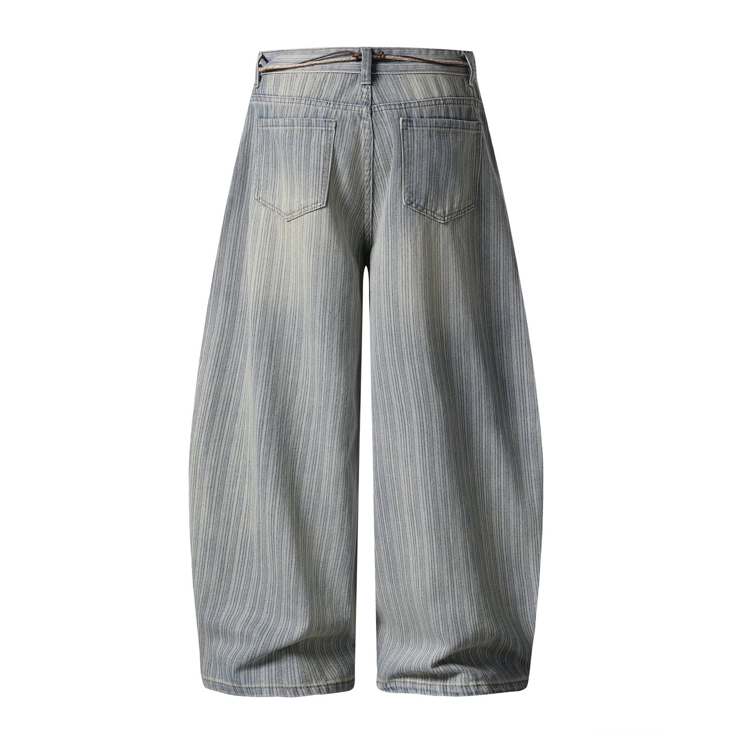 Bead Rope Wide Leg Jeans - Back View