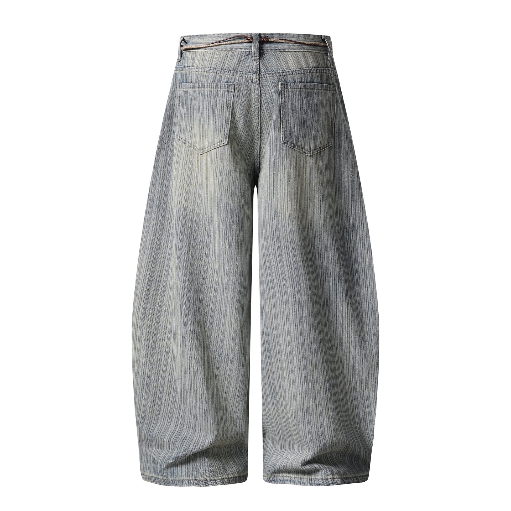 Bead Rope Wide Leg Jeans - Back View