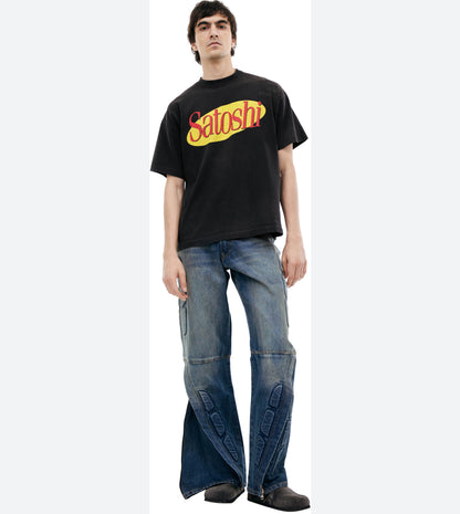 Satoshi Sitcom Tee 'Washed Black'