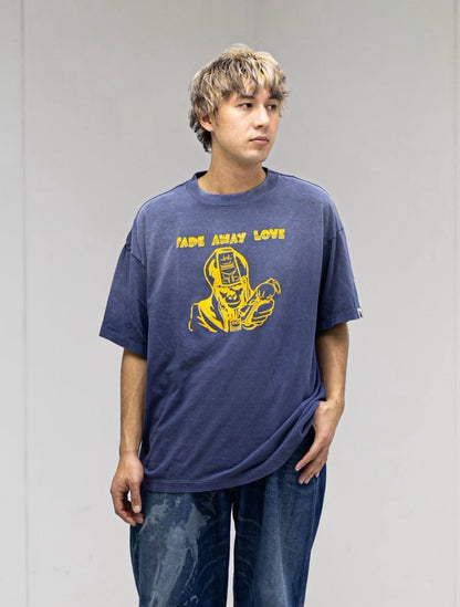 SAINT Mxxxxxx × A BATHING APE BAPE_SS T-SHIRT / FADE AWAY LV / NAVY