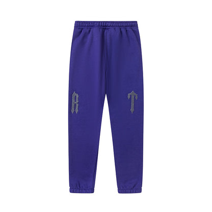 Solid Purple Knit Two-Piece Set Casual Loose Pullover Top Wide Leg Pants Matching Outfit Cozy Loungewear Streetwear Co-ord Set | Violet Set