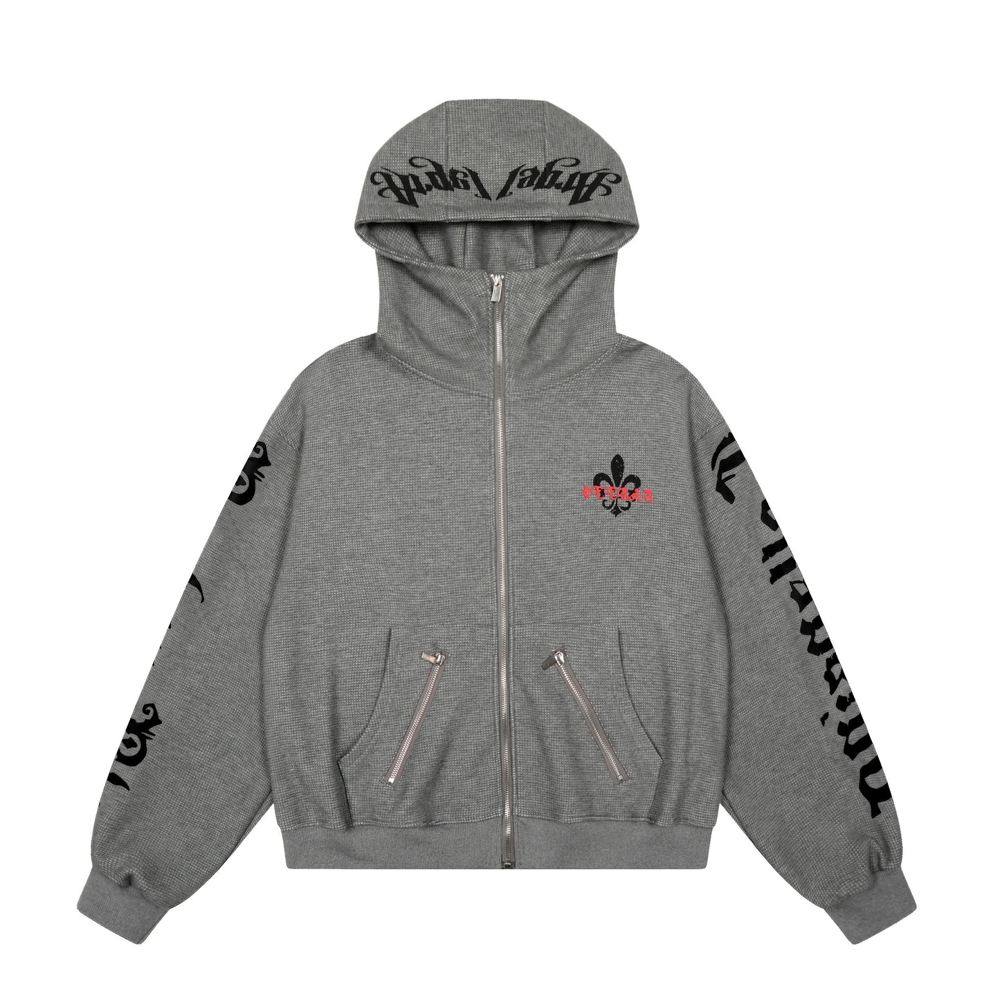 Fleur Goth Gothic Zip Hoodie Size Chart