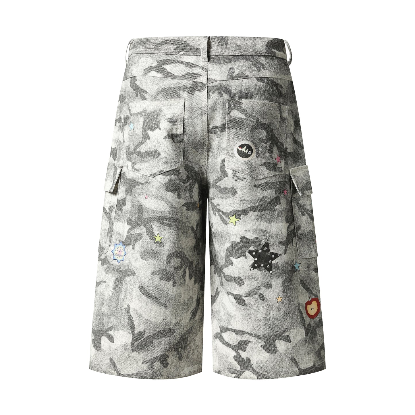 Camo Bear Cargo Shorts - Back View