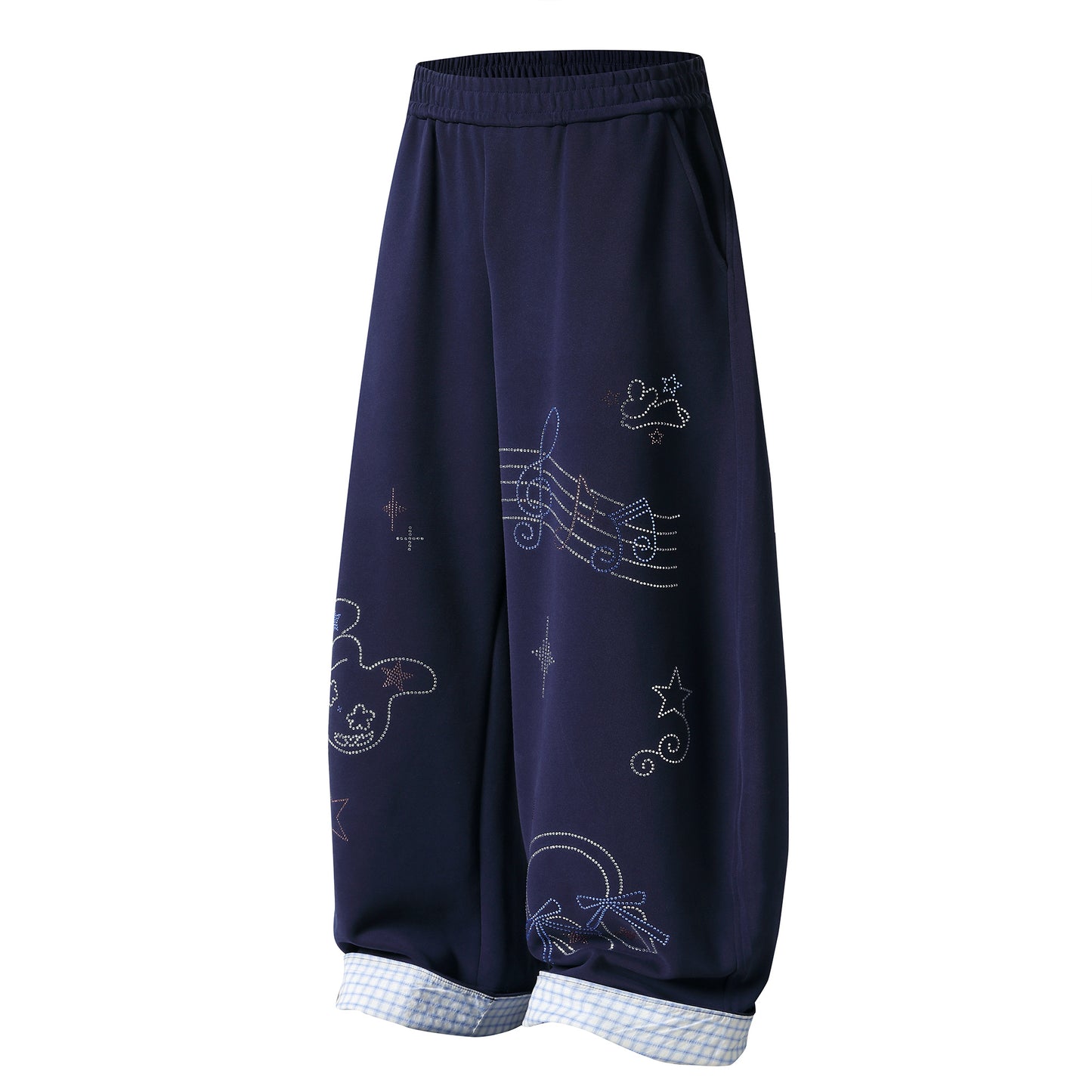Rhino Beat Wide Leg Pants - Front and Back Detail