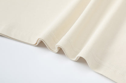 Women's Solid Cream Casual Loose Top Lightweight Soft Fabric Everyday Relaxed Fit Summer Blouse | Cream Drape