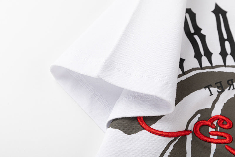 Trapstar unisex graphic T-shirt with panther print, shown in black and white - view 4