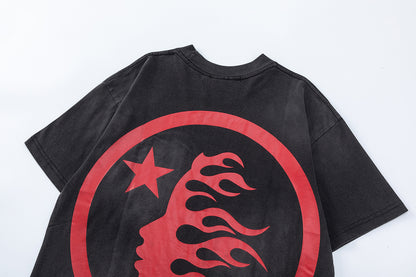 Oversized Short Sleeve Graphic Tee Dropped Shoulder Streetwear Summer Casual T-Shirt | Drift Knit