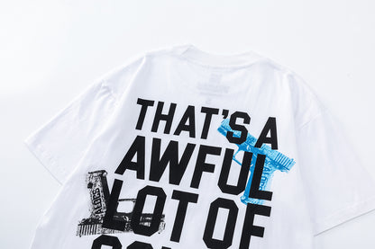 Women's Slogan Graphic Short Sleeve Tee Oversized Streetwear Casual Summer Top | Numb Tee