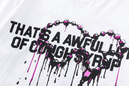 That's A Awful Lot Of Cough Syrup Graphic Print Short Sleeve T-Shirt Oversized Casual Streetwear Summer Tee | Syrup Tee 2