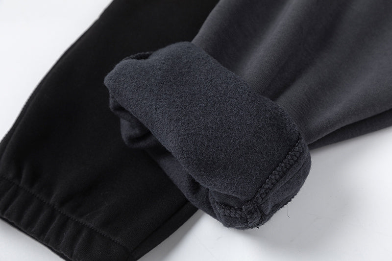 Black and charcoal graphic hoodie and joggers tracksuit set with panther print - view 4