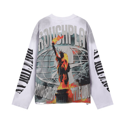 Roughplay Statue of Liberty Graphic Heavyweight Long-Sleeve Tee
