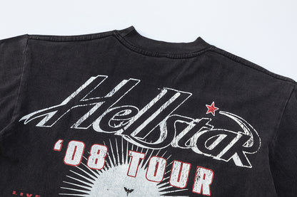 Graphic Print Tee Hellstar Oversized Streetwear Casual Summer Cotton T-Shirt | Void Star