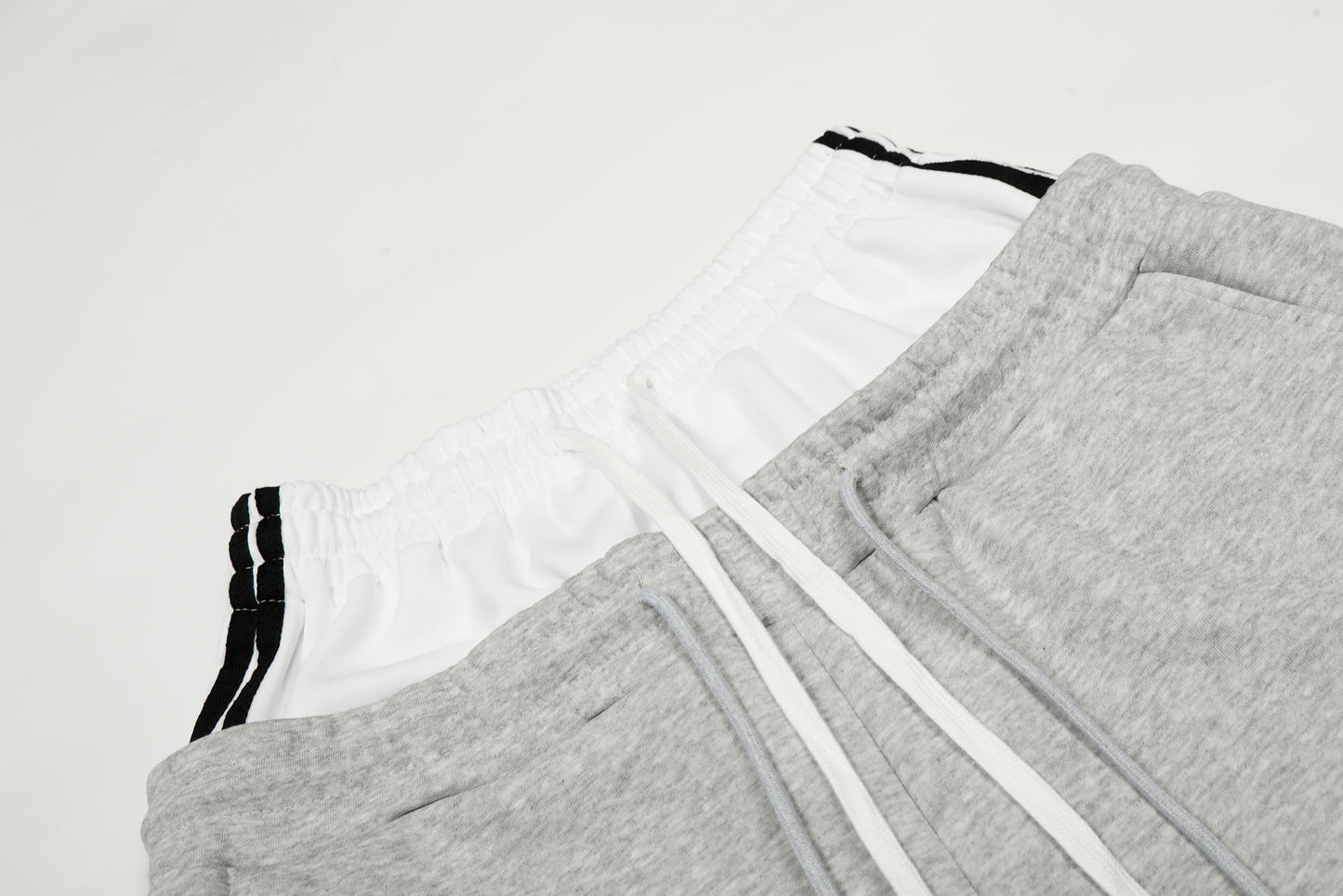 SER Number 9 Flag Embroidery Contrast Waistband Wide Leg Sweatpants Drawstring Metal Ring Hem Y2K