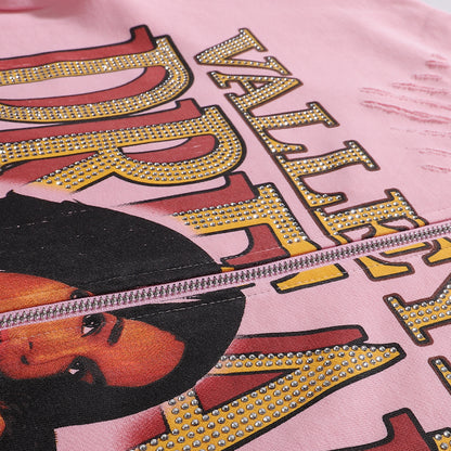 Vale Forever Dreams Zip Up Hoodie Pink