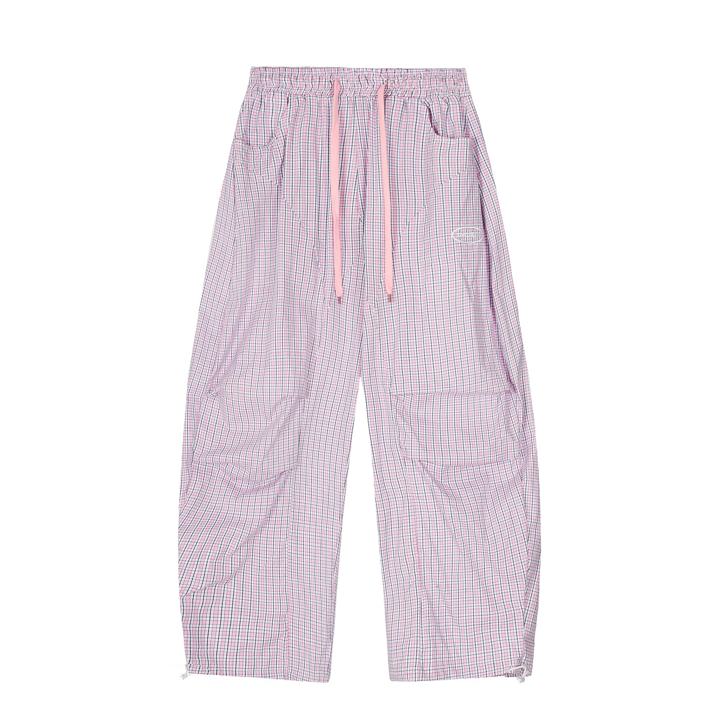 Women's RVNTE OG Plaid Cargo Wide Leg Pants - Blue Back View