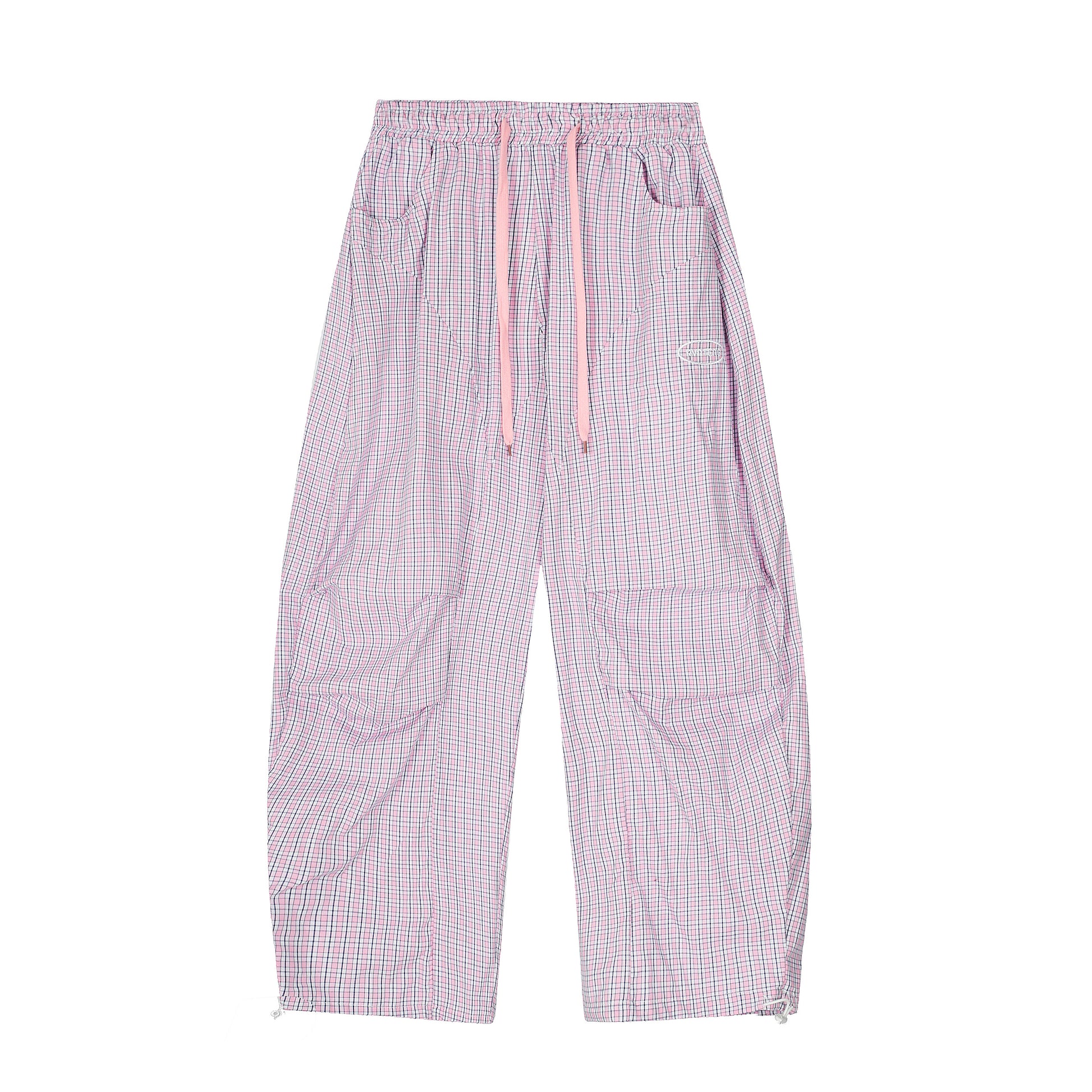 Women's RVNTE OG Plaid Cargo Wide Leg Pants - Blue Back View