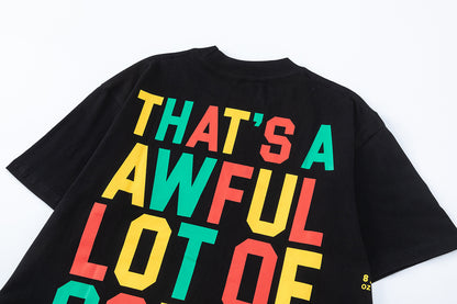 That's A Awful Lot Of Cough Syrup Multicolor Font Tee - Black