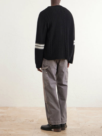 Striped Cashmere Cardigan