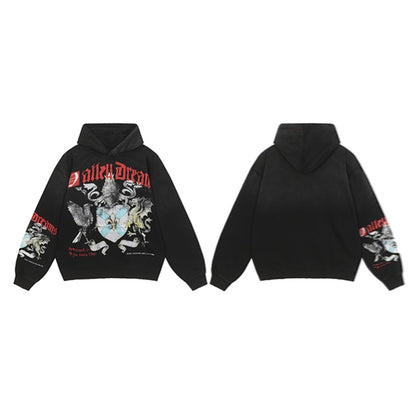 Crest Pullover Hoodie (Black / Red)