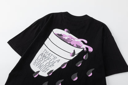 That's A Awful Lot Of Cough Syrup "Po Up" Cities Flame Black Tee