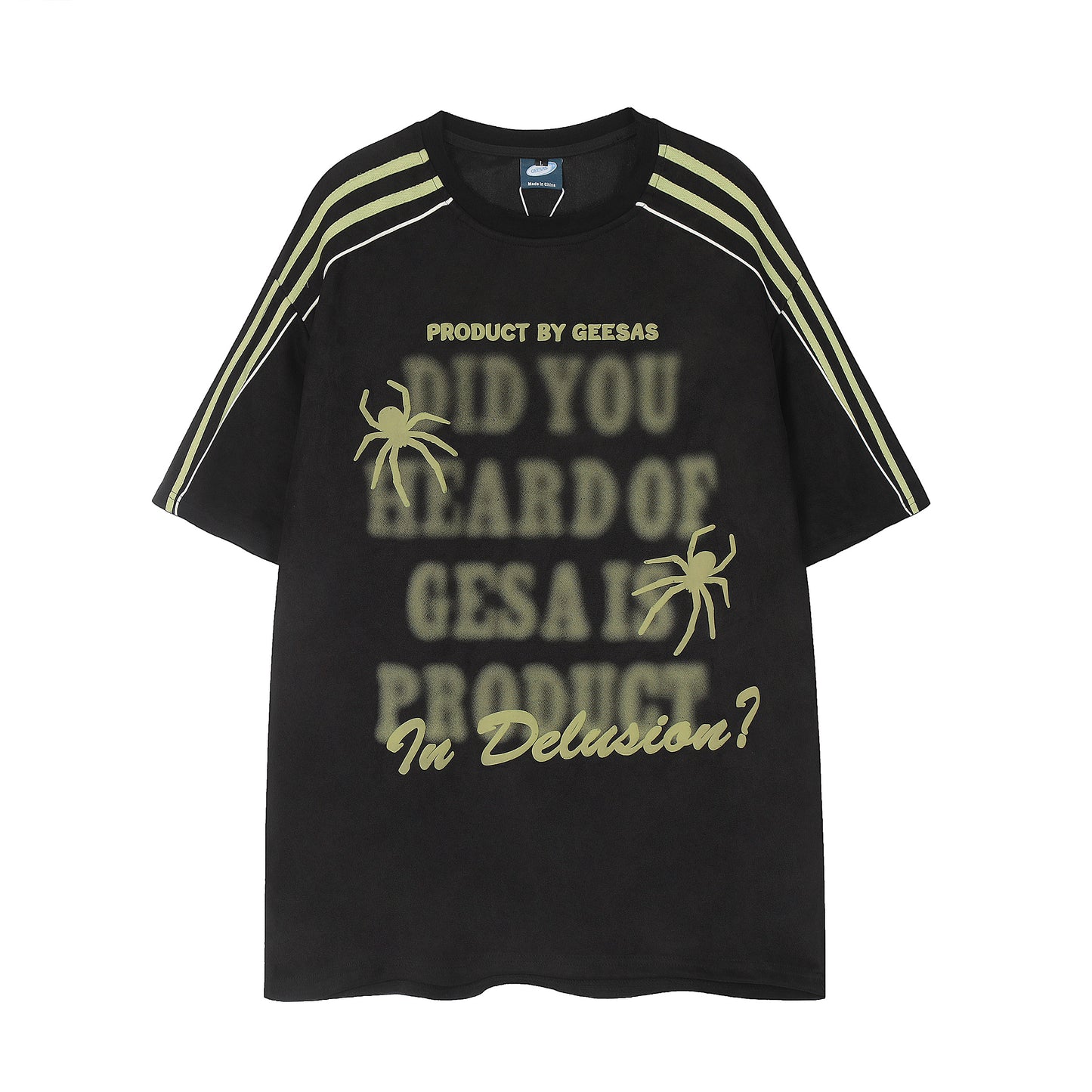 Geesas spider graphic tee black - front