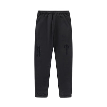 Solid Black Knit Two-Piece Set Casual Loose Pullover Top Wide Leg Pants Matching Outfit Cozy Loungewear Streetwear Co-ord Set | Onyx Set