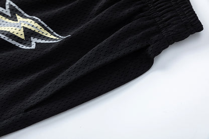 Mesh Elastic Waist Athletic Shorts Breathable Grid Texture Casual Summer Street Shorts | Void Grid