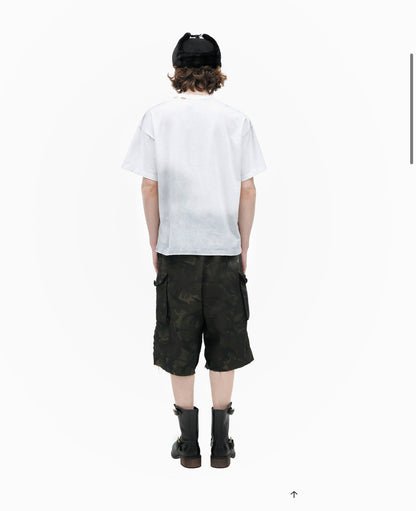 Satoshi Nakamoto SN Circle Logo Can You Feel It Tee Off-White 280g Washed Distressed Torn Collar Raw Edge Streetwear | SN Feel It Tee
