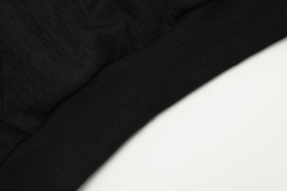 Once A Saint Graphic Cropped Hoodie Side Stripe Lace Trim Streetwear Y2K Casual Sweatshirt | Saint Crop