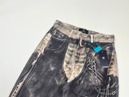 Denim Shotgun Chap Jeans - Grey