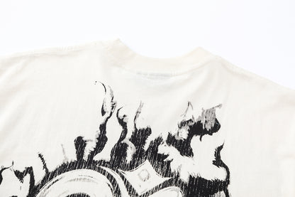 Graphic Print Tee Hellstar Oversized Streetwear Casual Summer Cotton T-Shirt | Nova Burn