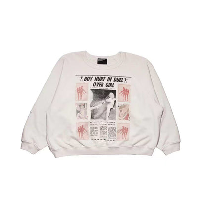 Boy Hurt In Duel Raglan Crewneck