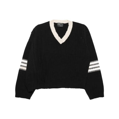 Enfants Riches Déprimés Asymmetrical Varsity V-Neck Sweater