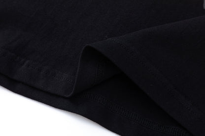 Solid Black Oversized Tee Heavyweight Cotton Streetwear Casual Summer T-Shirt | Void Tee
