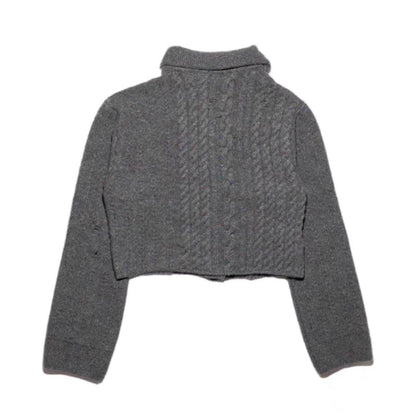 Collared Cropped Cardigan