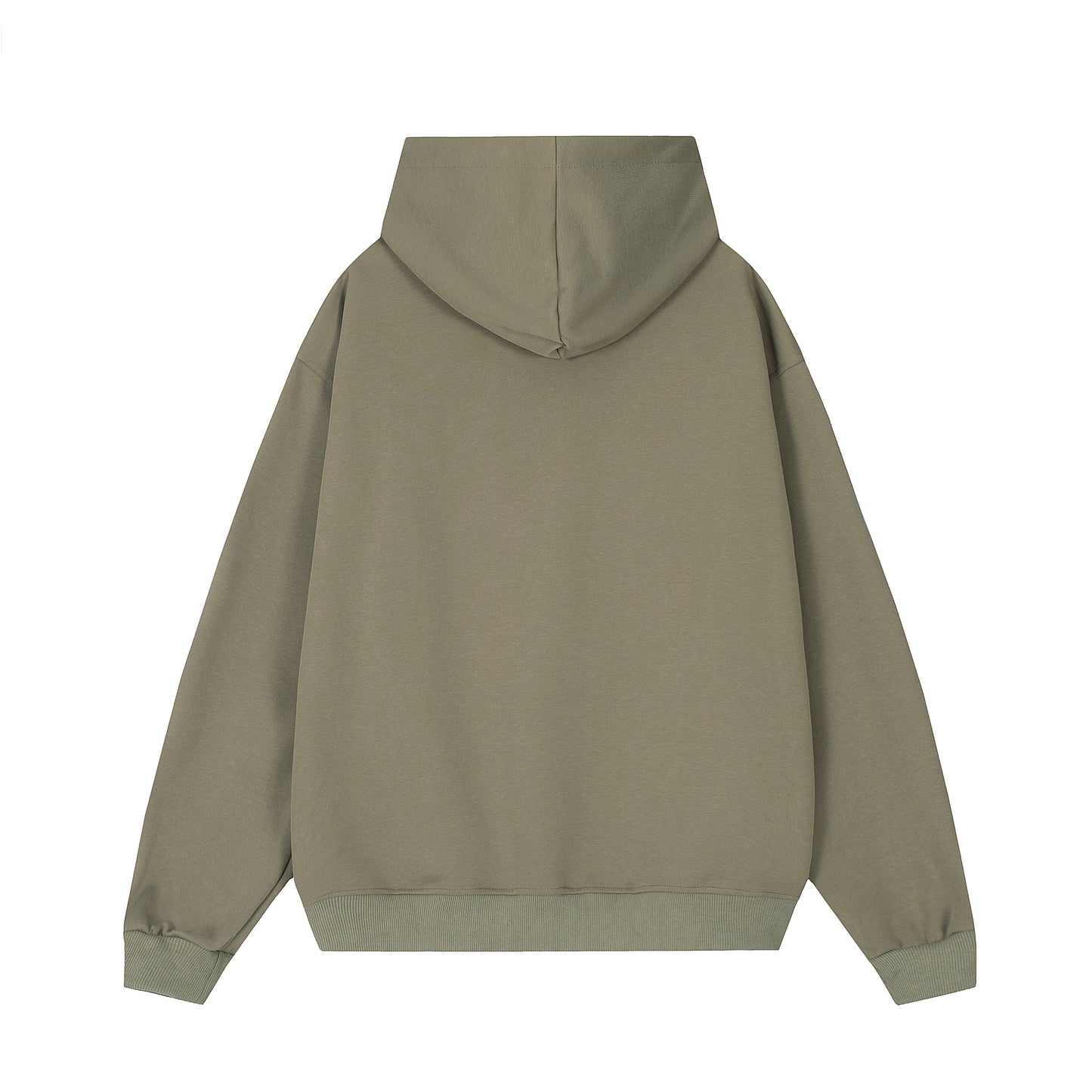Nova Zip Dual-Zip Star Fleece Hoodie Khaki Back