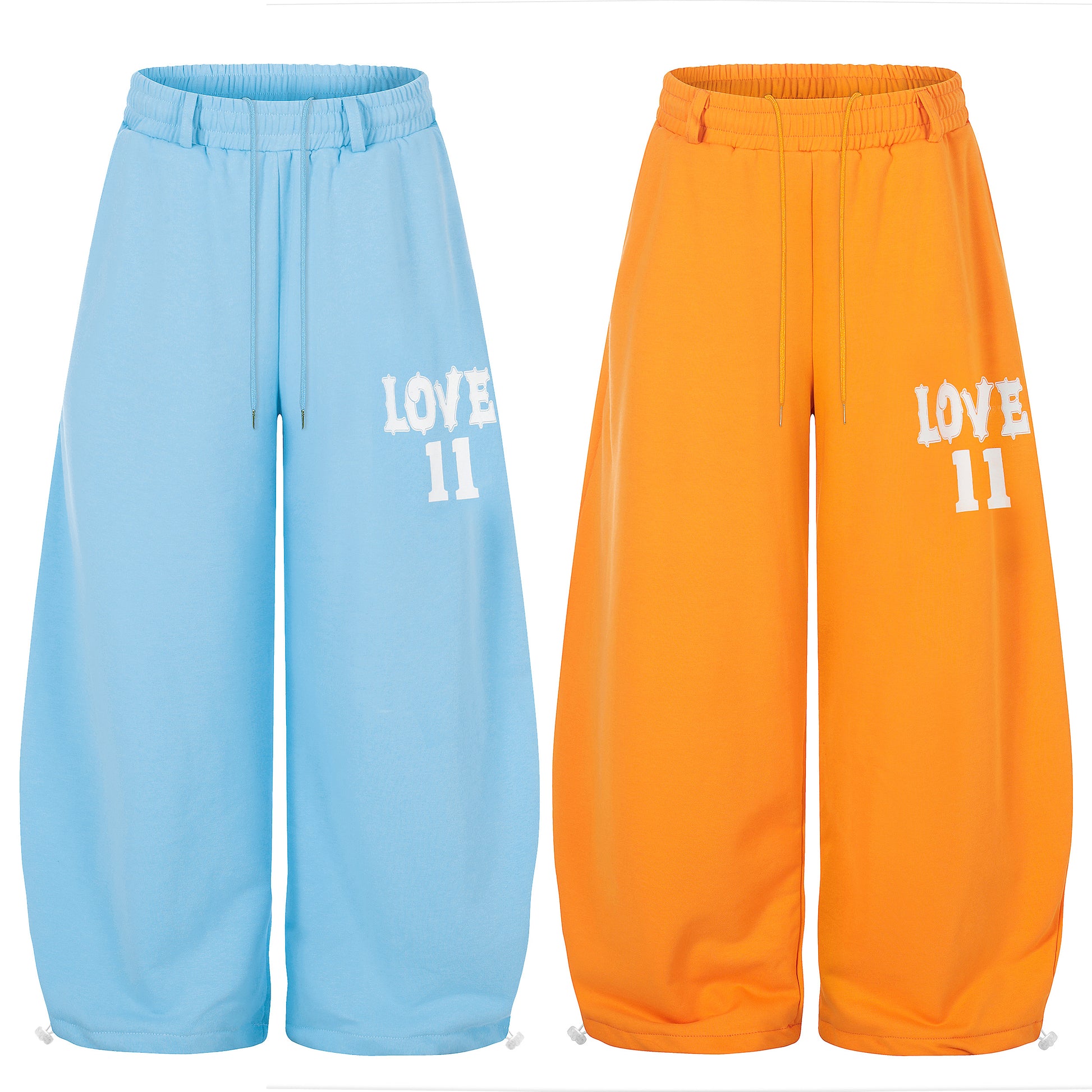 LOVE 11 Balloon Wide Leg Sweatpants - Blue Back