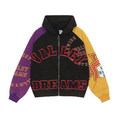 Varsity Zip Up Hoodie