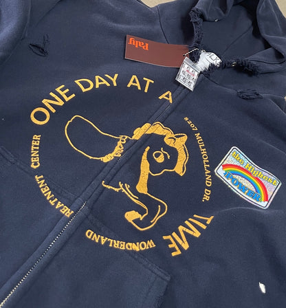 Treatment Center Zip Hoodie - Navy