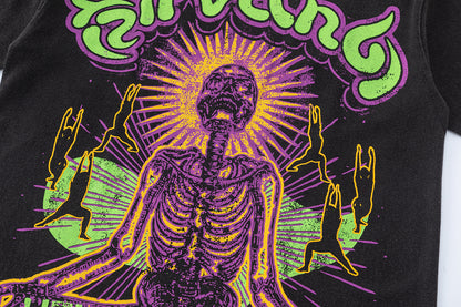 Graphic Print Tee Hellstar Oversized Streetwear Casual Summer Cotton T-Shirt | Hex Storm