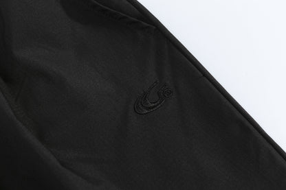Tactical Drawstring Shorts Elastic Waist Side Cord Hem Wide Leg Streetwear Casual Shorts
