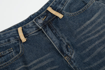 Sorry My Bed Needs Me Patch Wide Leg Barrel Jeans High Waist Washed Vintage Streetwear Denim Pants
