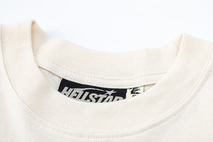 Graphic Print Tee Hellstar Oversized Streetwear Casual Summer Cotton T-Shirt | Dust Flame
