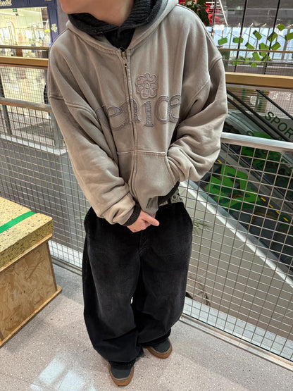 ERL Venice Heavyweight Appliqué Zip-Up Hoodie